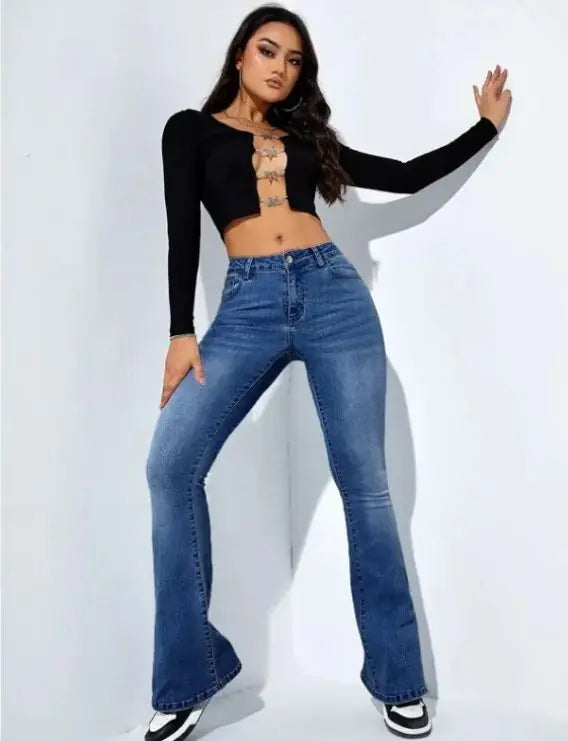 Women's Fashion Casual High Waist Slim-fit Stretch Trousers